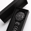 To My Husband Chronograph Watch Gift - Turn Back The Clock You are my best friend, my soulmate, my everything, Love Your Wife Engraved Watch
