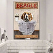 Funny Beagle Restroom Metal Wall Art, Best Sit in the House Retor Metal Sign