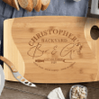Personalized Cutting Board for Men - Backyard, Bar & Grill - Father's Day Gift - Housewarming Gift