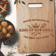 Personalized Cutting Board For Men - King of the Grill & The Best Dad - Father's Day - Housewarming Gift