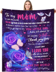 Flannel Flowers Blanket for Mother, Cozy Soft Blanket Bedroom Flannel Blanket