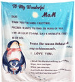Penguin Mom Blanket, To My Loving Mom I love you all the times Blanket from Daughter