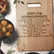God's ten commandments - Jesus Bible verses, Inspirational quote Cutting Board Kitchen Utensils