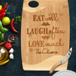 Eat Laugh Love Wood Cutting Board, Custom Name, Housewarming Gift, Wedding Gifts, Gift For Housewife