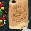 Personalized Cutting Board For Mom, Mom's Kitchen Love served here, Mother's Day gift