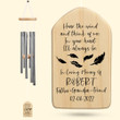 Personalized Memorial Wind Chimes, Sympathy Gift For Loss Of Loved One, In Your Heart I'll Always Be