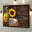 Sunflower Memorial Canvas Wall Art, Lost of Daughter, Wife, Mom Sympathy Gift Painting
