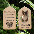 Pet Portrait Memorial Wind Chime For Grief Owners, Sympathy Gift Remembered, Sketch Watercolor Dog Cat Loss Sign For Garden, Outside Memory