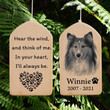Pet Portrait Memorial Wind Chime For Grief Owners, Sympathy Gift Remembered, Sketch Watercolor Dog Cat Loss Sign For Garden, Outside Memory