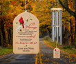 Personalized Memorial Cardinal Wind Chime, Custom Red Bird Wind Chime, Remembrance Wooden Wind Chime, In Memory Of Loved One, Sympathy Gift