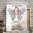 Rainbow Baby Boy Memorial Canvas for Lost of Boy, Son, As I sit in heaven Wall Art Sympathy Gift