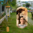 Personalized Memorial Wind Chimes, Safe In Jesus's Hand, Memorial Loved One, Custom Photo Wind Chimes