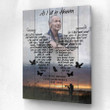 Hunting Background Memorial Canvas, Lost of Father Wall Art for Hunting Lovers