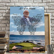 Golfers Paradise Memorial Canvas for Golf Lovers, Remembrance Gift for Dad