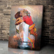 Personalized First Day in Heaven Painting Canvas, Hug of God, Jesus Hugs, Memorial Gift for Men, Women