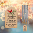 Personalized Cardinal Memorial Wind Chimes, In Loving Memorial, Cardinal Wind Chime