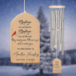 Cardinal Memorial Wind Chime, Goodbyes are Not Forever, Personalized Cardinal Memorial Wind Chime, Loss of Loved One, Sympathy Wind Chime