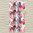 Flowers Aloha Horse Hawaiian Inspiration Beach Towel for Women, Men, Horse Lovers