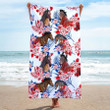 Flowers Aloha Horse Hawaiian Inspiration Beach Towel for Women, Men, Horse Lovers