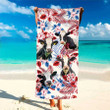 Funny Holstein Friesian Cattle Beach Towel Gift for Farmers, Dad and Men