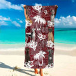 Custom Photo Funny Great Dane Blue Tribal Aloha Hawaiian Beach Towel for Women, Dog Lovers