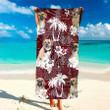 Custom Photo Funny Puggle Hawaiian Beach Towel for Women, Dog Lovers