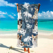 Custom Photo Cardigan Welsh Corgi Red Hawaiian Beach Towel for Women, Dog Lovers