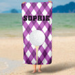 Personalized Golf Name Beach Towel for Men, Golf Lover Gift, Birthday Gift Boy, Coach Gift, Team Gift Summer