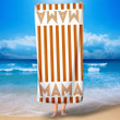 Personalized Stripe Beach Towel, Monogrammed Beach Towel for Men, Women, Kids