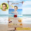 Custom Photo Funny Beach Towels For Men Muscle Body Custom Pool Towel Summer Outfits