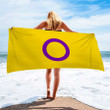 Intersex Flag Beach Towel for LGBT Community Pride Summer Bath Towel