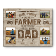 Farmer Gifts, Custom Photo Farmer Collage Canvas Prints, Gift for Dad Farmhouse Wall Art for Living Room
