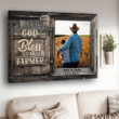 Custom Photo Farmhouse Wall Art, God Bless the Farmer Canvas Prints, Gift for Dad, Farm Pride Painting