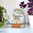Personalized Nana's Peep Heart Shaped Acrylic, Custom Easter's Day Grandma and Grandkids Heart Shaped Acrylic