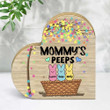 Personalized Easter's Day Gift, Mommy's Peep, Grandma's Peep Wooden Plaque, Easter's Day Wood Sign