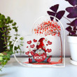 Personalized Gnome Grandma Heart Shaped Acrylic Plaque, I love being Grandma with Grandkids Sign