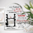 Personalized Couple Heart Shaped Acrylic, King and Queen We're a team Keepsake for Bedroom