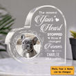 The Moment Your Heart Stopped Pet Photo Memorial Acrylic Plaque, Memorial Gift Idea For Dog Lover