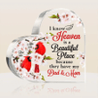 I Know Heaven Is A Beautiful Place Cardinal Loss Of Mom Dad, Memorial Gifts Acrylic Plaque, Bereavement Gift