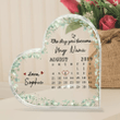 Personalized Promoted Mom, Promoted Grandma Heart Acrylic Plaque, The Day You Became My Mom Grandma Keepsake