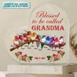 Personalized Hummingbird Grandma Heart Shaped Acrylic, Blessed To Be Called Grandma Keepsake with Grandkids