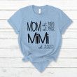 Custom Mom Grandma Est, Custom Mom Shirt, Grandma Shirt, Mom Mimi Aunt Shirt