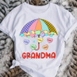 Personalized Nana's Sweethearts Umbrella Colorful Hearts Candy Shirt, Mimi Grandma Shirt