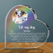 Personalized Memorial Dog Heart Acrylic Plaque - Memorial Gift Idea For Dog Mom - Upload Photo - To My Dog Mama