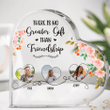 Custom Friend Photos Heart Acrylic Plaque - Gift Idea For Best Friends - There Is No Greater Gift Than Friendship