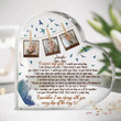 Personalized Memorial Photo Crystal Heart - Memorial Gift Idea - I Never Left You - Bereavement Gift - Sympathy Gifts