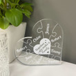 Together We Make A Family - Personalized Heart Shaped Acrylic Plaque - Gift For Family - Custom Family Member Name