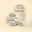You Are The Best Thing - Personalized Heart Shaped Acrylic Plaque - Anniversary Gift For Couple