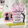 Couple I Love You In The Morning And In The Afternoon Custom Photo Personalized - Heart Shaped Acrylic Plaque