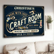 Personalized Sewing Room Canvas Prints, Craft Room Tailor Wall Art for Mom